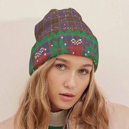 ScotsTee Shop Scottish MacColl Hunting Ancient Tartan Plaid Christmas Deer Snowman Snowflake Bell Knit Beanie