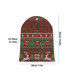 ScotsTee Shop Scottish Gregor Tartan Plaid Christmas Deer Snowman Snowflake Bell Knit Beanie