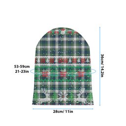 ScotsTee Shop Scottish Gordon Dress Ancient Tartan Plaid Christmas Deer Snowman Snowflake Bell Knit Beanie