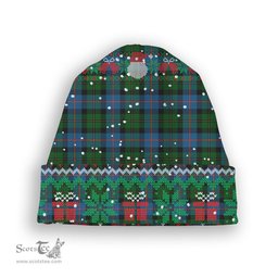 ScotsTee Shop Scottish MacNeil of Barra Chief Tartan Plaid Christmas Deer Snowman Snowflake Bell Knit Beanie