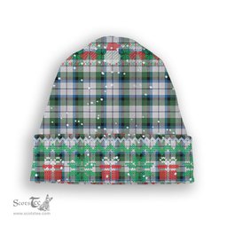 ScotsTee Shop Scottish MacNaughton Dress Ancient Tartan Plaid Christmas Deer Snowman Snowflake Bell Knit Beanie