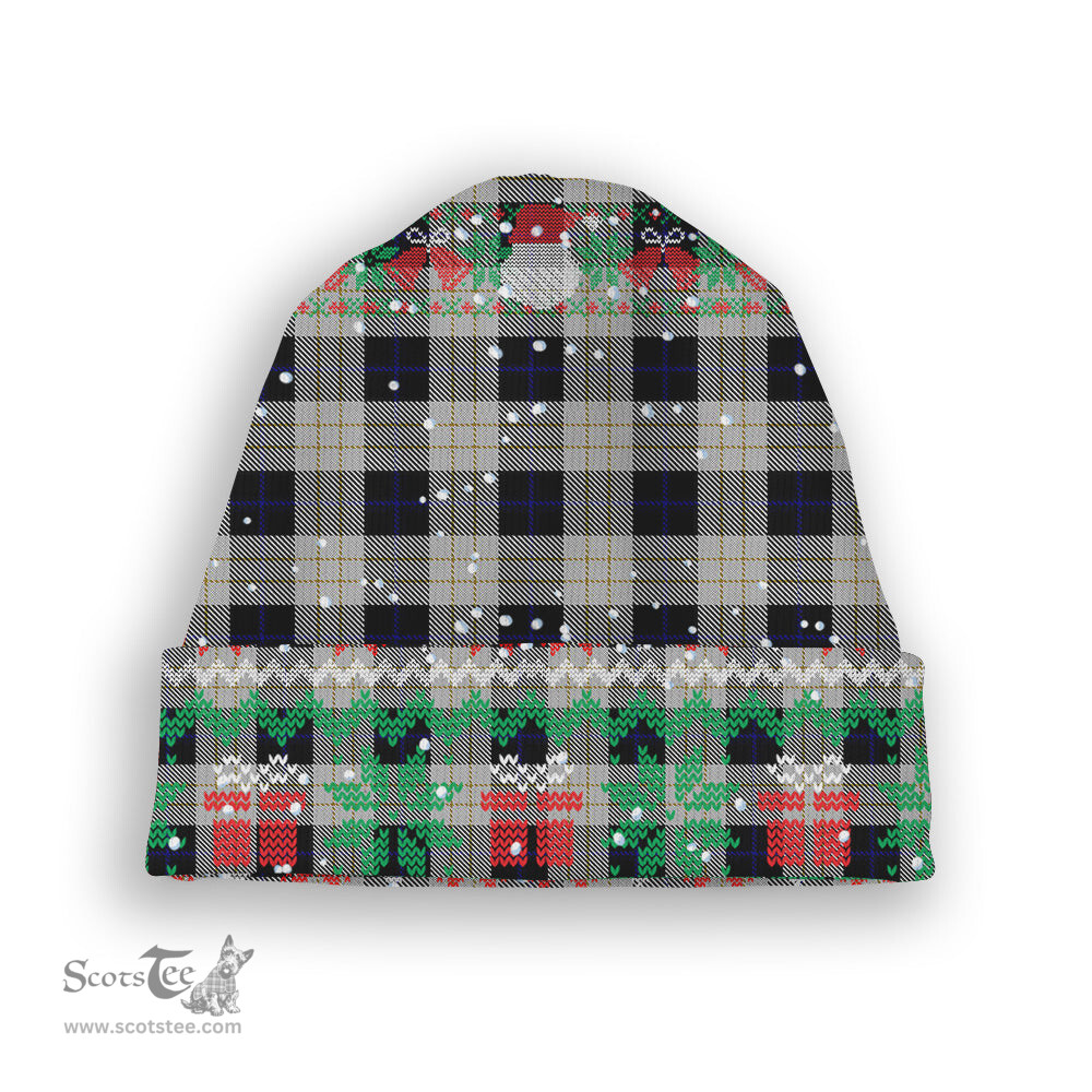 ScotsTee Shop Scottish Kennison Tartan Plaid Christmas Deer Snowman Snowflake Bell Knit Beanie