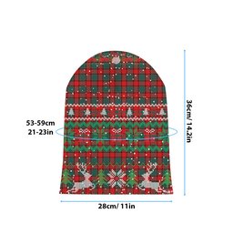ScotsTee Shop Scottish MacPhail Modern Tartan Plaid Christmas Deer Snowman Snowflake Bell Knit Beanie