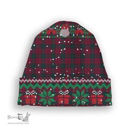 ScotsTee Shop Scottish Lindsay 1 Tartan Plaid Christmas Deer Snowman Snowflake Bell Knit Beanie