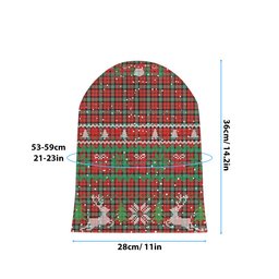 ScotsTee Shop Scottish Kerr Ancient Tartan Plaid Christmas Deer Snowman Snowflake Bell Knit Beanie