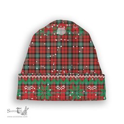 ScotsTee Shop Scottish Kerr Ancient Tartan Plaid Christmas Deer Snowman Snowflake Bell Knit Beanie