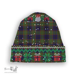 ScotsTee Shop Scottish MacLeish Tartan Plaid Christmas Deer Snowman Snowflake Bell Knit Beanie