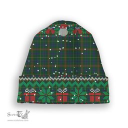 ScotsTee Shop Scottish Kennedy 2 Tartan Plaid Christmas Deer Snowman Snowflake Bell Knit Beanie