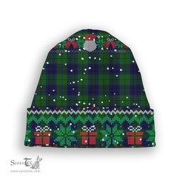 ScotsTee Shop Scottish Keith Modern Tartan Plaid Christmas Deer Snowman Snowflake Bell Knit Beanie