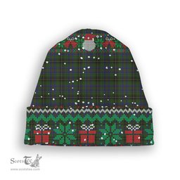 ScotsTee Shop Scottish McInnes Tartan Plaid Christmas Deer Snowman Snowflake Bell Knit Beanie