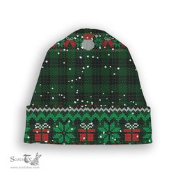 ScotsTee Shop Scottish Graham Tartan Plaid Christmas Deer Snowman Snowflake Bell Knit Beanie