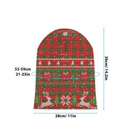 ScotsTee Shop Scottish MacAulay Modern Tartan Plaid Christmas Deer Snowman Snowflake Bell Knit Beanie