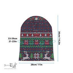 ScotsTee Shop Scottish Mar Dress - TD Tartan Plaid Christmas Deer Snowman Snowflake Bell Knit Beanie