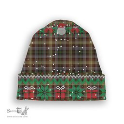 ScotsTee Shop Scottish MacKay of Strathnaver Tartan Plaid Christmas Deer Snowman Snowflake Bell Knit Beanie