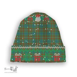 ScotsTee Shop Scottish MacConnell Ancient Tartan Plaid Christmas Deer Snowman Snowflake Bell Knit Beanie