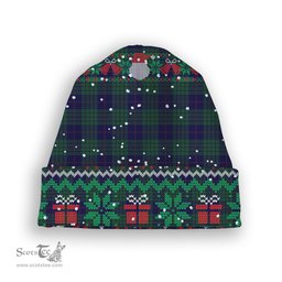 ScotsTee Shop Scottish Hutton Tartan Plaid Christmas Deer Snowman Snowflake Bell Knit Beanie