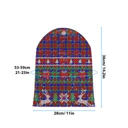 ScotsTee Shop Scottish Mair Tartan Plaid Christmas Deer Snowman Snowflake Bell Knit Beanie