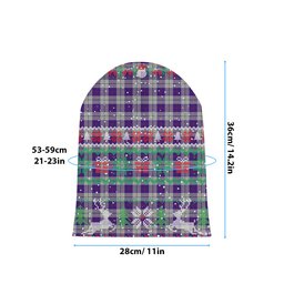 ScotsTee Shop Scottish MacRae Dress Purple 1 Tartan Plaid Christmas Deer Snowman Snowflake Bell Knit Beanie