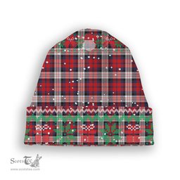 ScotsTee Shop Scottish McDonald Dress Irish Modern Tartan Plaid Christmas Deer Snowman Snowflake Bell Knit Beanie