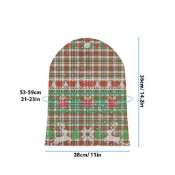 ScotsTee Shop Scottish McAlister Dress Ancient Tartan Plaid Christmas Deer Snowman Snowflake Bell Knit Beanie