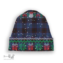 ScotsTee Shop Scottish Home Tartan Plaid Christmas Deer Snowman Snowflake Bell Knit Beanie