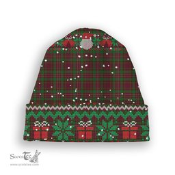 ScotsTee Shop Scottish Leighton Tartan Plaid Christmas Deer Snowman Snowflake Bell Knit Beanie