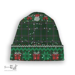 ScotsTee Shop Scottish MacRae Tartan Plaid Christmas Deer Snowman Snowflake Bell Knit Beanie
