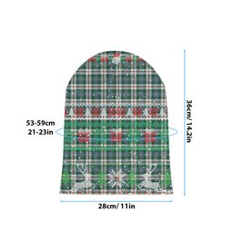 ScotsTee Shop Scottish McLeod Of Californian Ancient Tartan Plaid Christmas Deer Snowman Snowflake Bell Knit Beanie