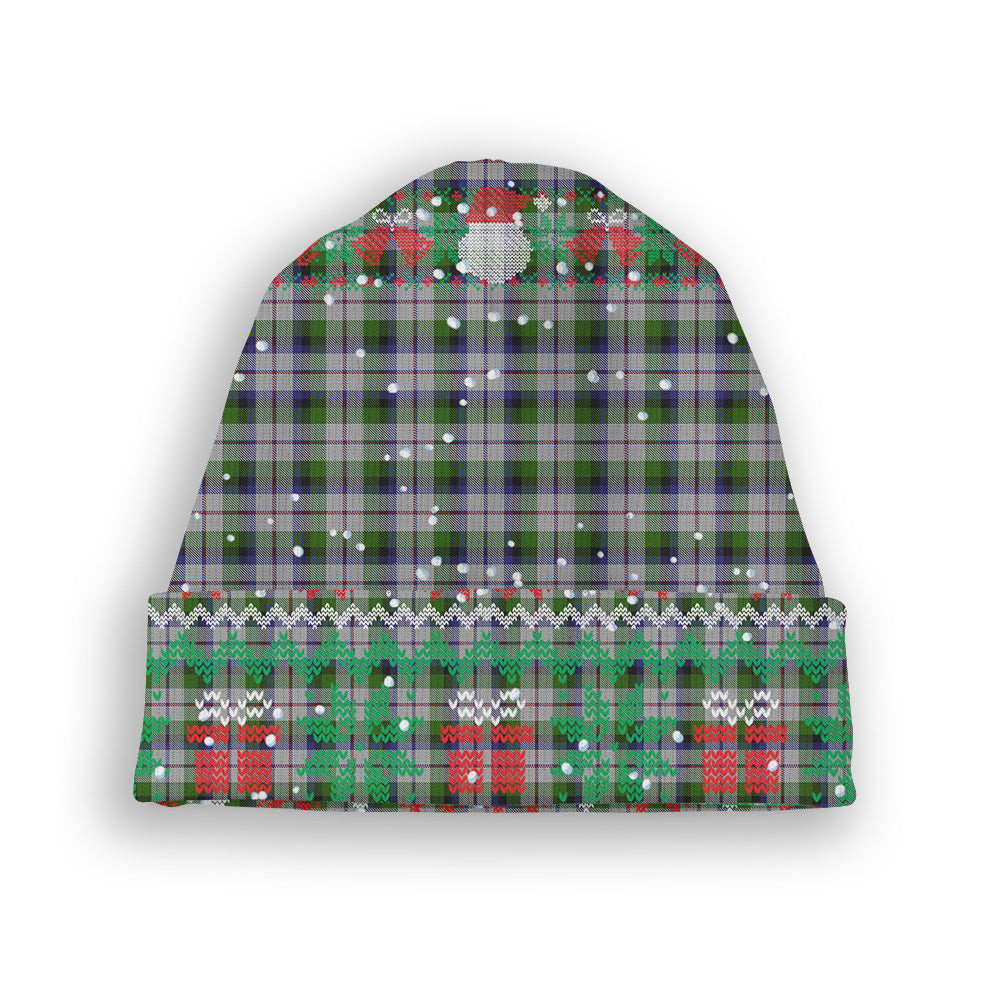 ScotsTee Shop Scottish McNaughton Dress Tartan Plaid Christmas Deer Snowman Snowflake Bell Knit Beanie