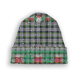 ScotsTee Shop Scottish McNaughton Dress Tartan Plaid Christmas Deer Snowman Snowflake Bell Knit Beanie