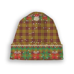 ScotsTee Shop Scottish McMillan Dress Tartan Plaid Christmas Deer Snowman Snowflake Bell Knit Beanie