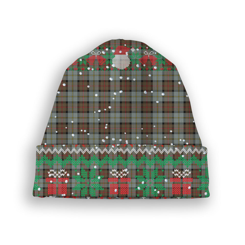 ScotsTee Shop Scottish McLeod of Harris Weathered Tartan Plaid Christmas Deer Snowman Snowflake Bell Knit Beanie