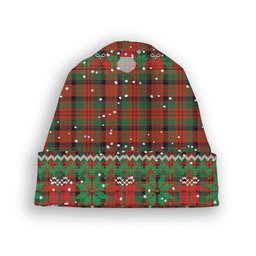 ScotsTee Shop Scottish McNeacail Ancient Tartan Plaid Christmas Deer Snowman Snowflake Bell Knit Beanie