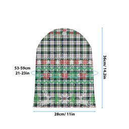 ScotsTee Shop Scottish McNaughton Dress Modern Tartan Plaid Christmas Deer Snowman Snowflake Bell Knit Beanie
