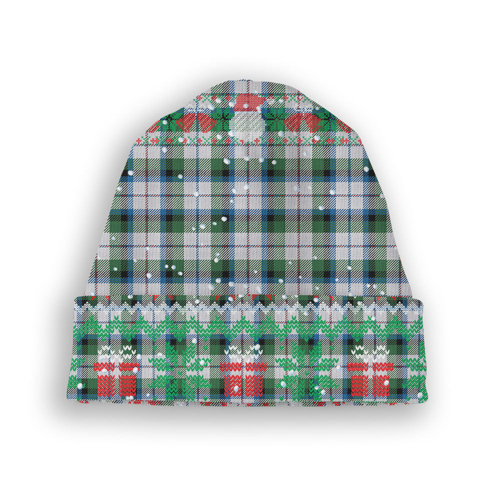 ScotsTee Shop Scottish McNaughton Dress Ancient Tartan Plaid Christmas Deer Snowman Snowflake Bell Knit Beanie