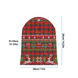 ScotsTee Shop Scottish McNicol of Scorrybreac Tartan Plaid Christmas Deer Snowman Snowflake Bell Knit Beanie