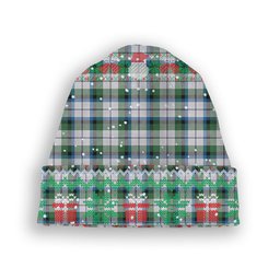ScotsTee Shop Scottish Mcnaghten Dress Ancient Tartan Plaid Christmas Deer Snowman Snowflake Bell Knit Beanie