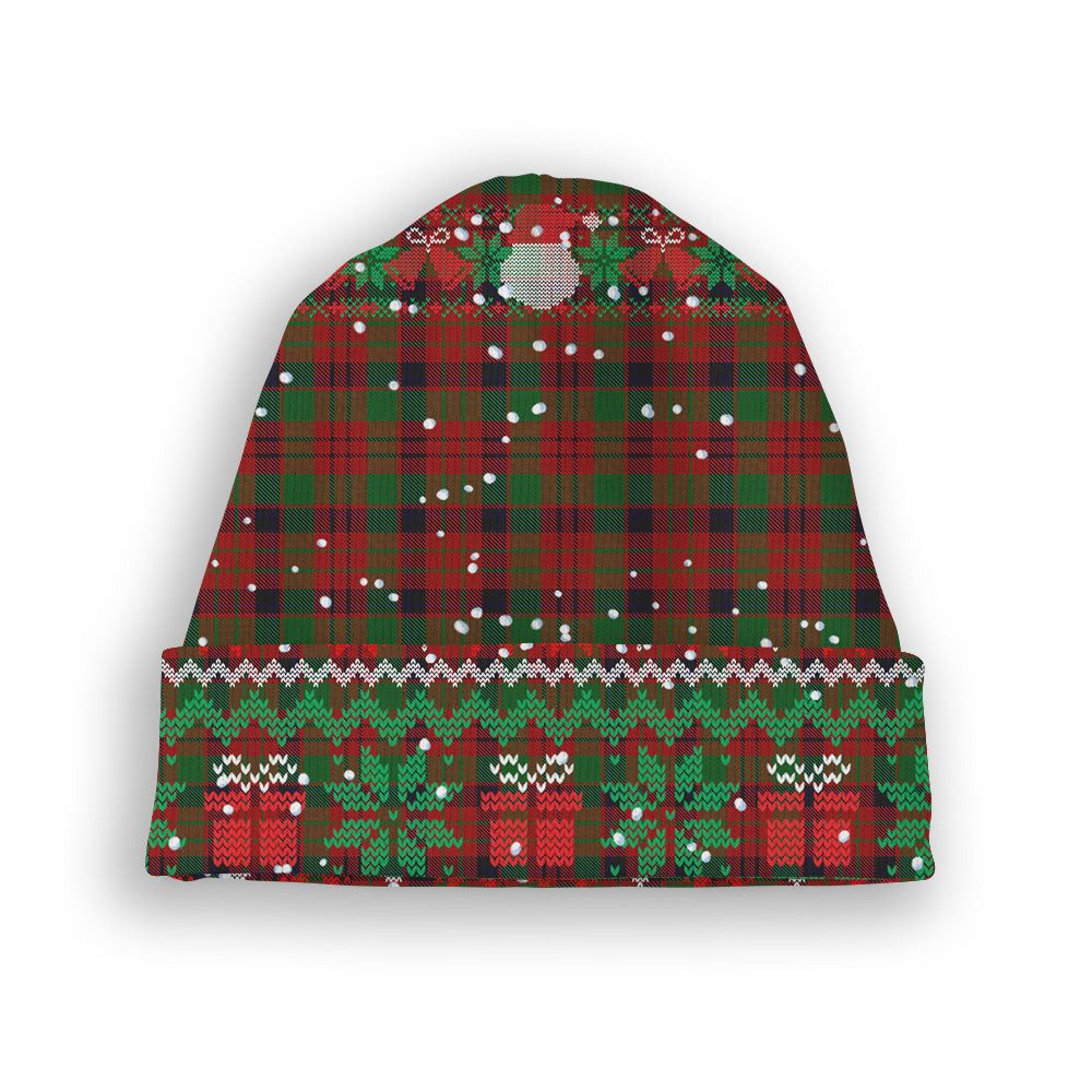 ScotsTee Shop Scottish McNeacail Tartan Plaid Christmas Deer Snowman Snowflake Bell Knit Beanie