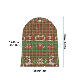 ScotsTee Shop Scottish McMillan Old Weathered Tartan Plaid Christmas Deer Snowman Snowflake Bell Knit Beanie