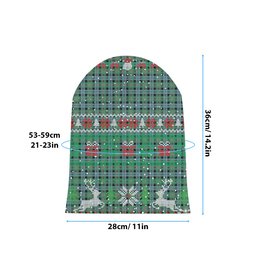 ScotsTee Shop Scottish Melville Modern Tartan Plaid Christmas Deer Snowman Snowflake Bell Knit Beanie
