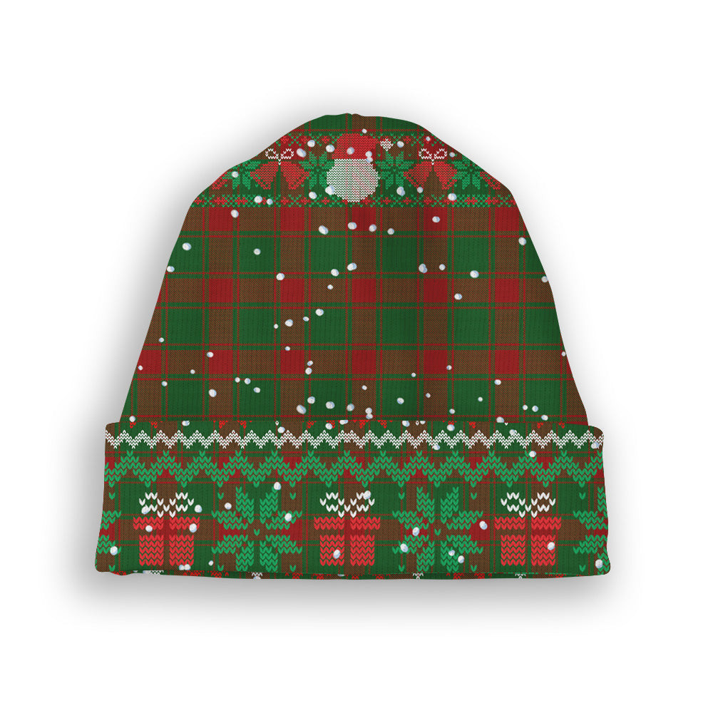 ScotsTee Shop Scottish Middleton Tartan Plaid Christmas Deer Snowman Snowflake Bell Knit Beanie