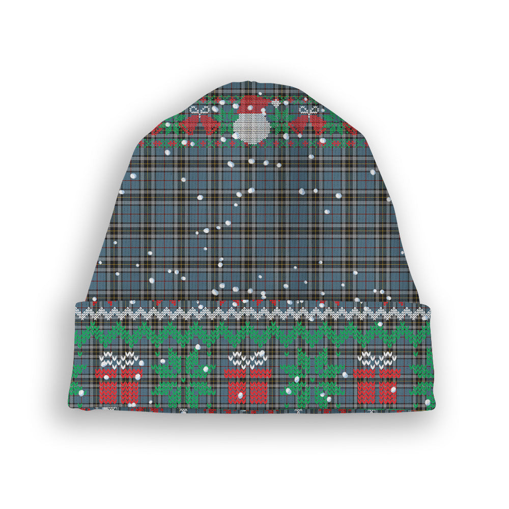 ScotsTee Shop Scottish McTavish Dress Tartan Plaid Christmas Deer Snowman Snowflake Bell Knit Beanie