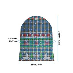 ScotsTee Shop Scottish McTavish Dress Modern Tartan Plaid Christmas Deer Snowman Snowflake Bell Knit Beanie