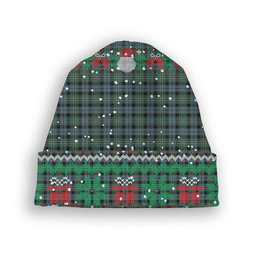 ScotsTee Shop Scottish Melville Tartan Plaid Christmas Deer Snowman Snowflake Bell Knit Beanie
