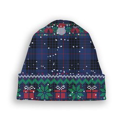ScotsTee Shop Scottish Morgan Tartan Plaid Christmas Deer Snowman Snowflake Bell Knit Beanie