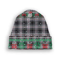 ScotsTee Shop Scottish Moffat Ancient Tartan Plaid Christmas Deer Snowman Snowflake Bell Knit Beanie