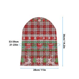 ScotsTee Shop Scottish Menzies 3 Tartan Plaid Christmas Deer Snowman Snowflake Bell Knit Beanie