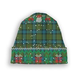 ScotsTee Shop Scottish Muir Ancient Tartan Plaid Christmas Deer Snowman Snowflake Bell Knit Beanie