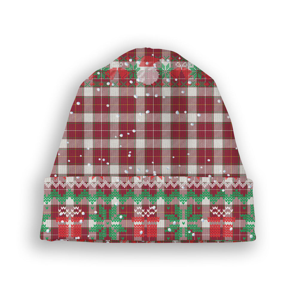 ScotsTee Shop Scottish McPhee Dress Modern Tartan Plaid Christmas Deer Snowman Snowflake Bell Knit Beanie