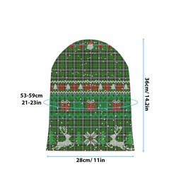 ScotsTee Shop Scottish Moss Tartan Plaid Christmas Deer Snowman Snowflake Bell Knit Beanie